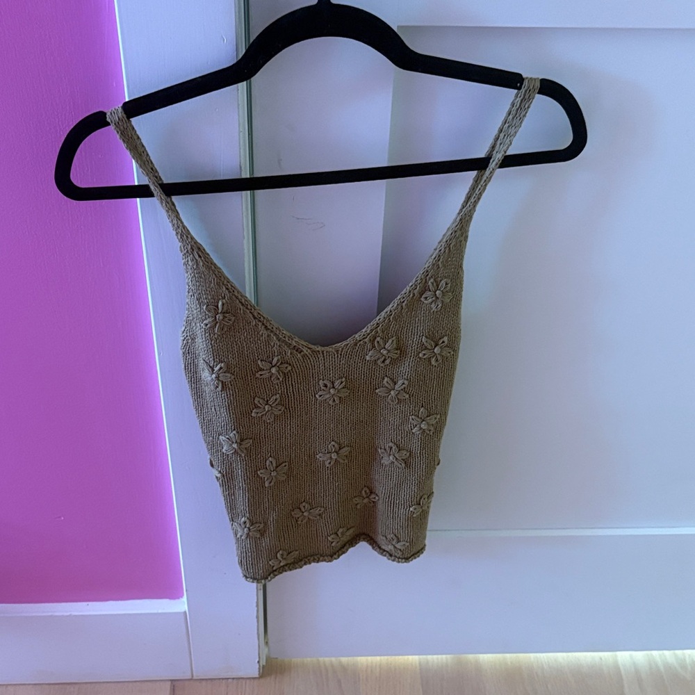 Sadie and sage Floral Knit green Women's Top size small